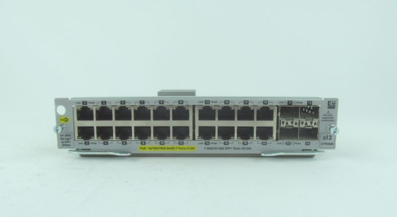 Модуль HPE Aruba J9990A —  10/100/1000BASE-T PoE+ / 4- 1G/10GbE SFP+ MACsec v3 zl2